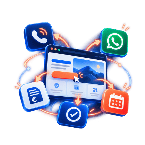 Sito con contatto, preventivo, appuntamento e prenotazione online